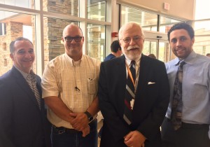 Angelo Martini, Jr.; Charles Brandl; Excela Health's David Byers, Director of Support Services and Safety; Mike Larson-Edwards, Project Manager, A. Martini & Co.