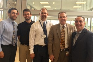 Mike Larson-Edwards; Brian Swain; Excela Health's Scott Koscho, VP of Support Services; Dr. William A. Jenkins, Dr. of Department of Emergency Medicine; Angelo Martini, Jr., COO